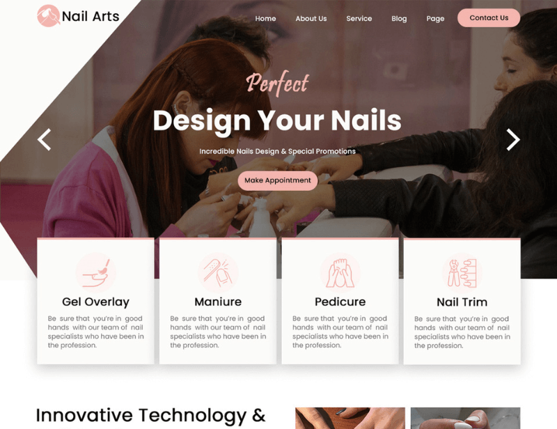 Site de Prezentare BiT4U Nail Salon Website BiT4U