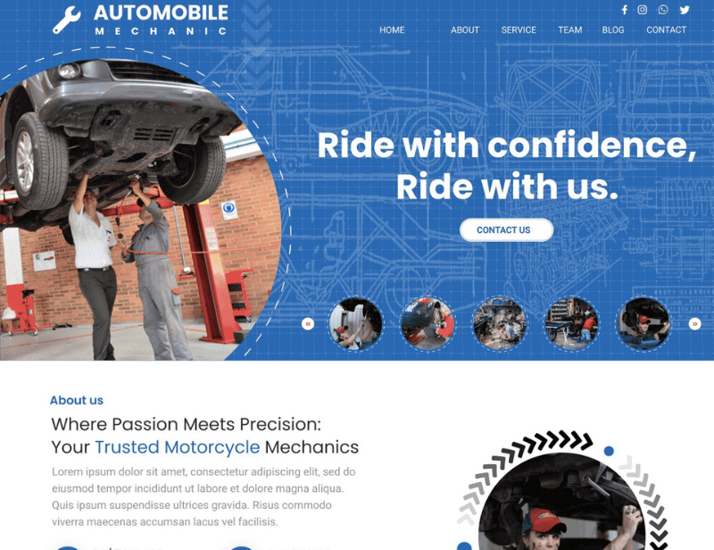 Site de Prezentare BiT4U Service Auto Website BiT4U